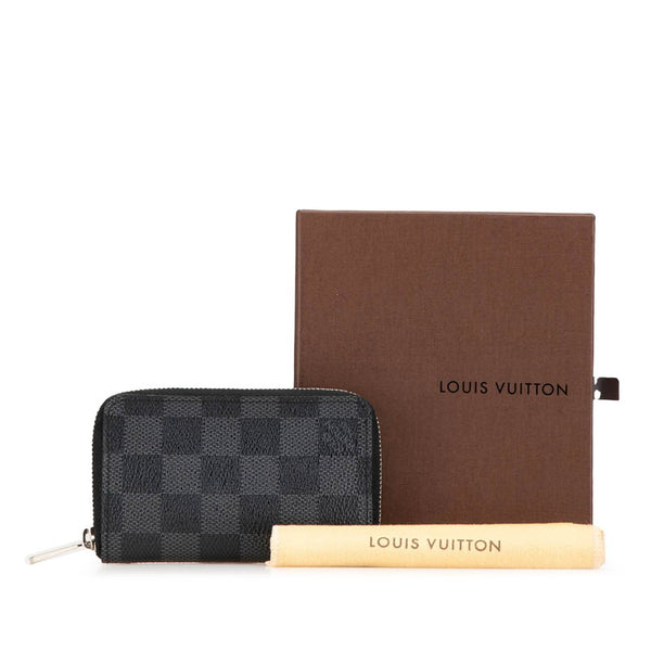 ルイ ヴィトン ダミエグラフィット ジッピーコインパース コインケース 小銭入れ N63076 ブラック PVC レザー メンズ LOUIS VUITTON 【中古】
