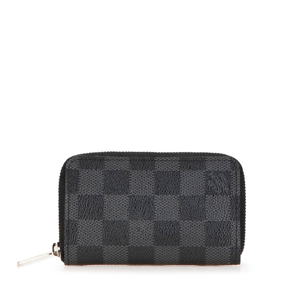 ルイ ヴィトン ダミエグラフィット ジッピーコインパース コインケース 小銭入れ N63076 ブラック PVC レザー メンズ LOUIS VUITTON 【中古】