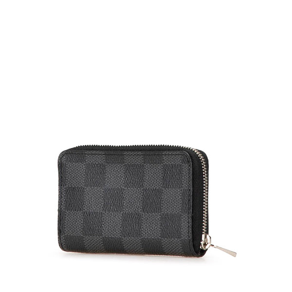 ルイ ヴィトン ダミエグラフィット ジッピーコインパース コインケース 小銭入れ N63076 ブラック PVC レザー メンズ LOUIS VUITTON 【中古】