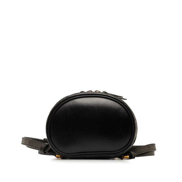 グッチ GGマーモント リュック バックパック バニティバッグ 598594 ブラック レザー レディース GUCCI 【中古】