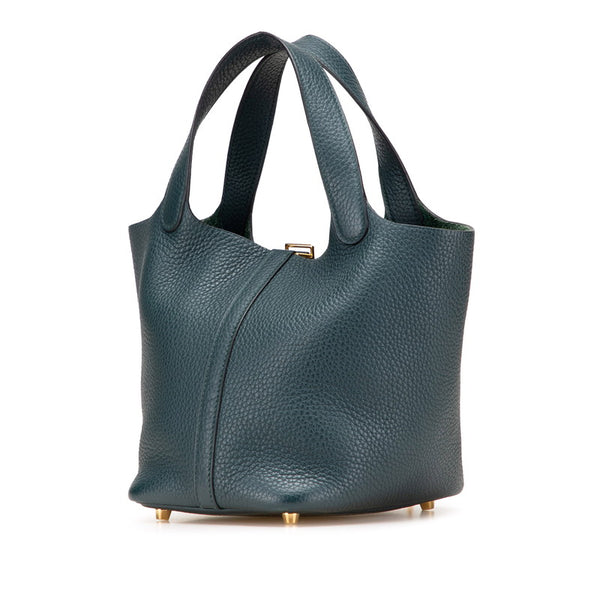 エルメス ピコタンロックPM ハンドバッグ グリーン トリヨンクレマンス レディース HERMES 【中古】