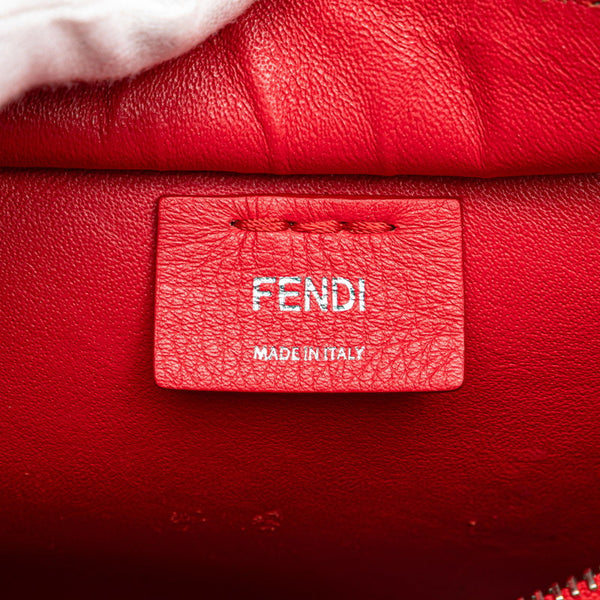 フェンディ プチ トロワジュール ハンドバッグ 8BH333 レッド レザー レディース FENDI 【中古】