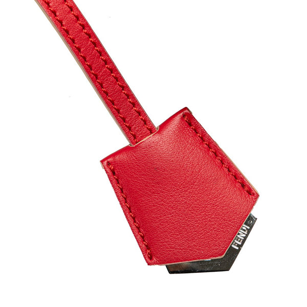 フェンディ プチ トロワジュール ハンドバッグ 8BH333 レッド レザー レディース FENDI 【中古】