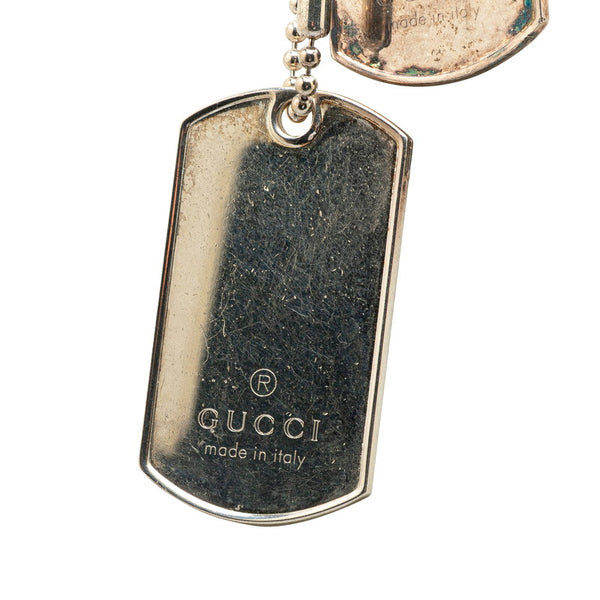 グッチ ドッグタグ ボールチェーン ペンダントネックレス SV925 シルバー レディース GUCCI 【中古】