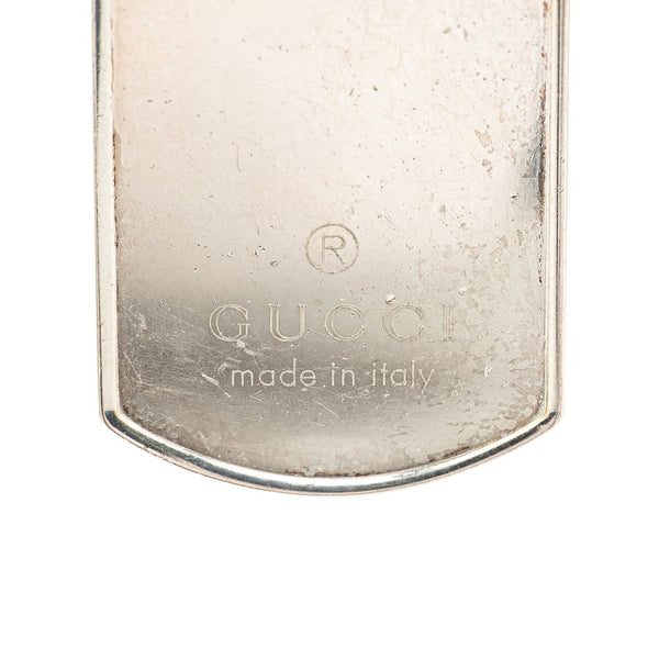 グッチ ドッグタグ ボールチェーン ペンダントネックレス SV925 シルバー レディース GUCCI 【中古】