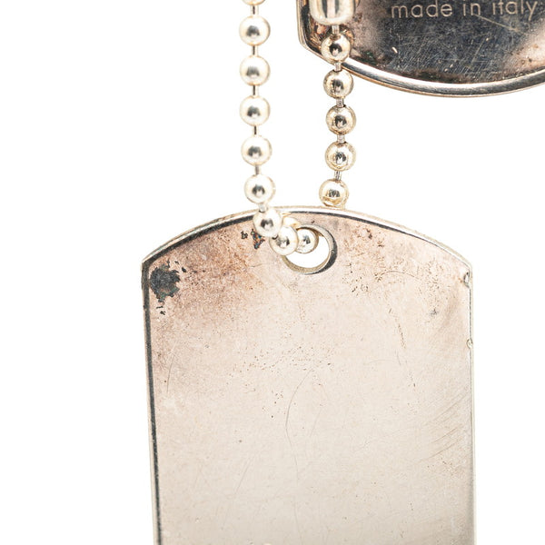 グッチ ドッグタグ ボールチェーン ペンダントネックレス SV925 シルバー レディース GUCCI 【中古】