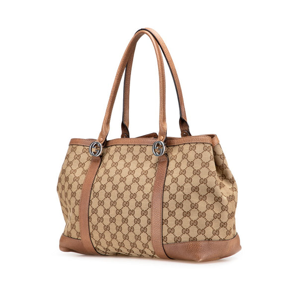 グッチ GGキャンバス ミスGG トートバッグ 353122 ベージュ レザー キャンバス レディース GUCCI 【中古】