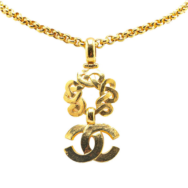 シャネル ヴィンテージ ココマーク ネックレス ゴールド メッキ レディース CHANEL 【中古】