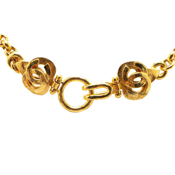 シャネル ヴィンテージ ココマーク ネックレス ゴールド メッキ レディース CHANEL 【中古】