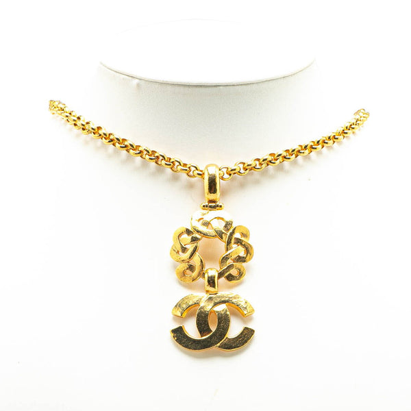 シャネル ヴィンテージ ココマーク ネックレス ゴールド メッキ レディース CHANEL 【中古】