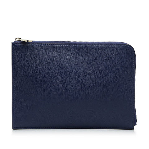 ルイ ヴィトン ポシェット ジュールPM クラッチバッグ フラットポーチ R99587 ネイビー トリヨンレザー メンズ LOUIS VUITTON 【中古】