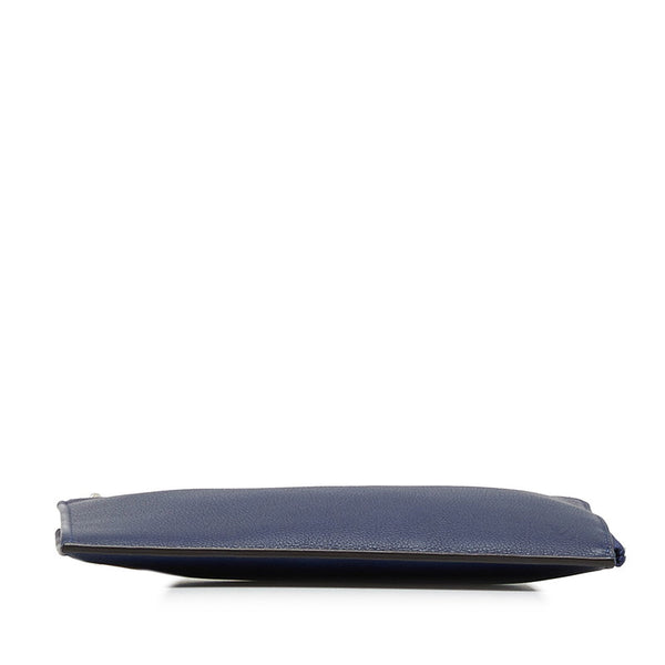 ルイ ヴィトン ポシェット ジュールPM クラッチバッグ フラットポーチ R99587 ネイビー トリヨンレザー メンズ LOUIS VUITTON 【中古】