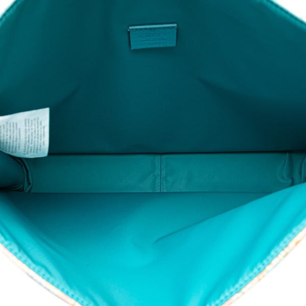 グッチ ×リバディ チルドレンズ 花 フラワー モチーフ トートバッグ 550763 ベージュ ライトブルー マルチカラー キャンバス レザー レディース GUCCI 【中古】