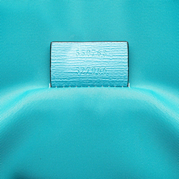 グッチ ×リバディ チルドレンズ 花 フラワー モチーフ トートバッグ 550763 ベージュ ライトブルー マルチカラー キャンバス レザー レディース GUCCI 【中古】