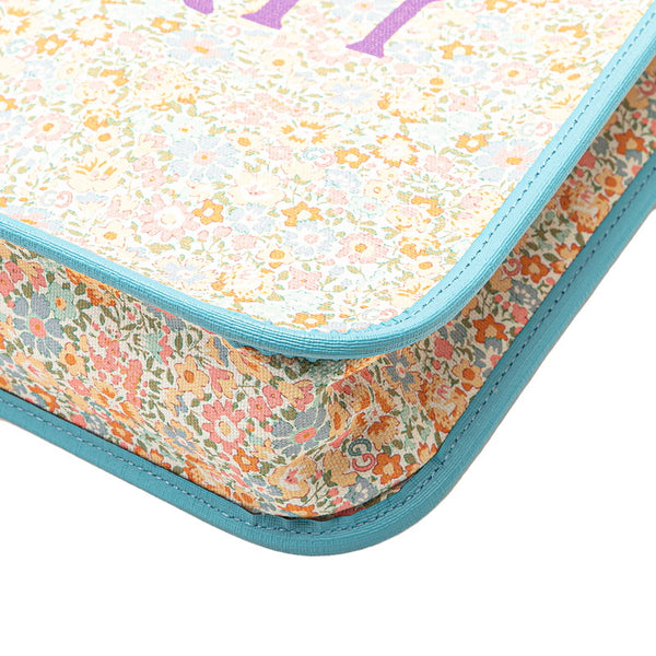 グッチ ×リバディ チルドレンズ 花 フラワー モチーフ トートバッグ 550763 ベージュ ライトブルー マルチカラー キャンバス レザー レディース GUCCI 【中古】