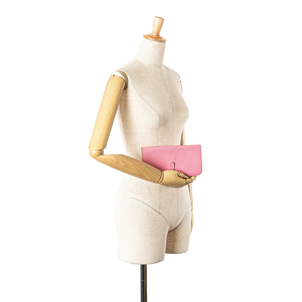 エルメス ドゴンロング 長財布 ピンク トリヨンクレマンス レディース HERMES 【中古】