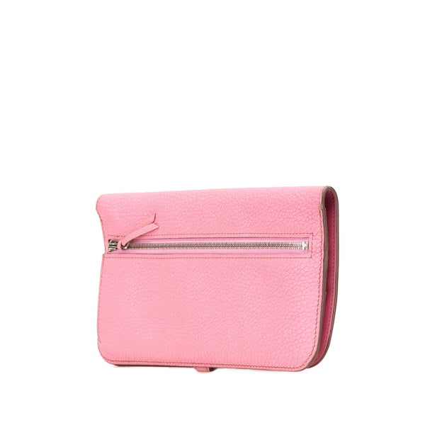 エルメス ドゴンロング 長財布 ピンク トリヨンクレマンス レディース HERMES 【中古】