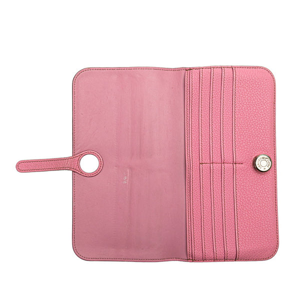 エルメス ドゴンロング 長財布 ピンク トリヨンクレマンス レディース HERMES 【中古】