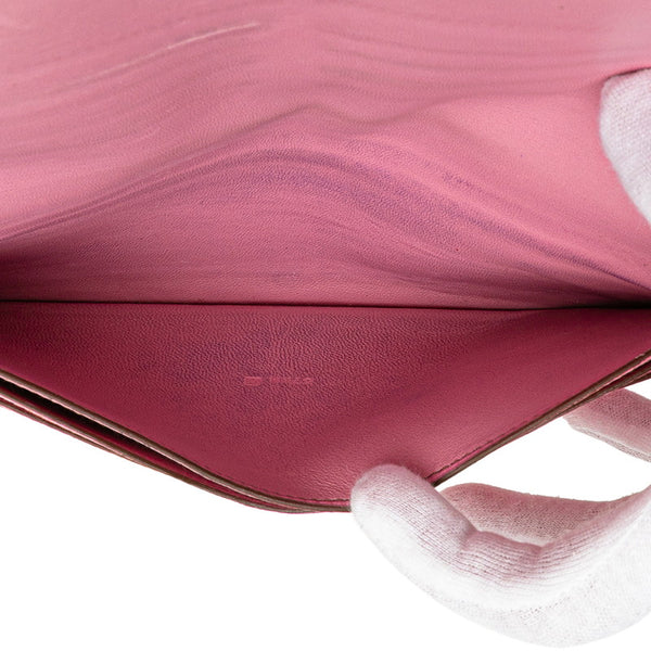 エルメス ドゴンロング 長財布 ピンク トリヨンクレマンス レディース HERMES 【中古】