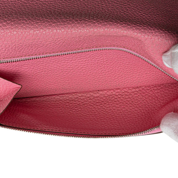 エルメス ドゴンロング 長財布 ピンク トリヨンクレマンス レディース HERMES 【中古】