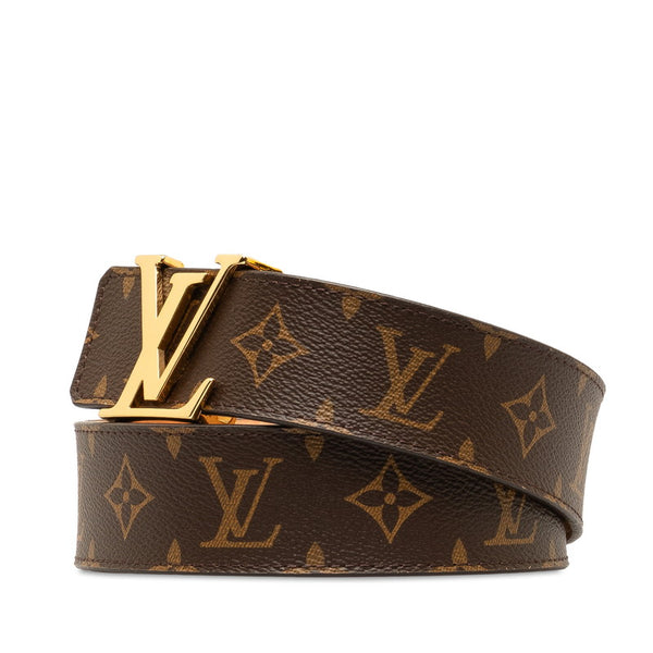 ルイ ヴィトン モノグラム サンチュール ベルト 38/95 M9608 ブラウン PVC レザー メンズ LOUIS VUITTON 【中古】