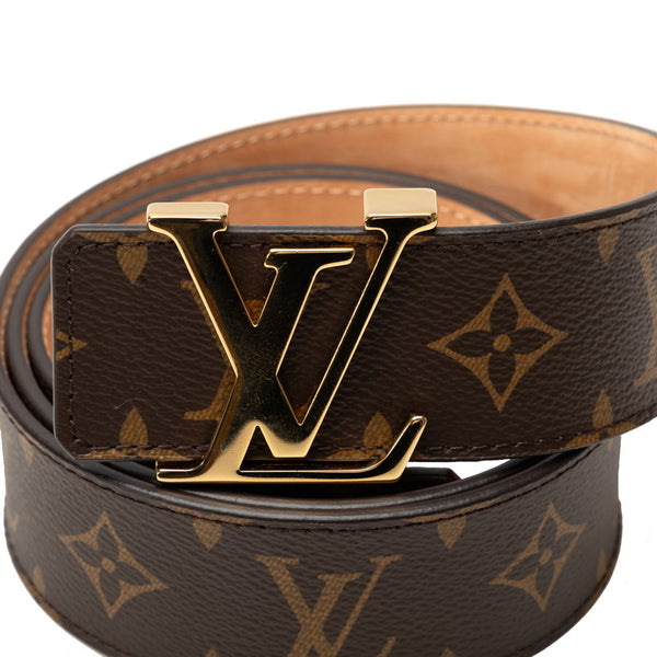 ルイ ヴィトン モノグラム サンチュール ベルト 38/95 M9608 ブラウン PVC レザー メンズ LOUIS VUITTON 【中古】