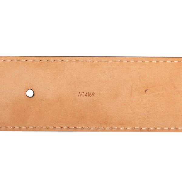 ルイ ヴィトン モノグラム サンチュール ベルト 38/95 M9608 ブラウン PVC レザー メンズ LOUIS VUITTON 【中古】