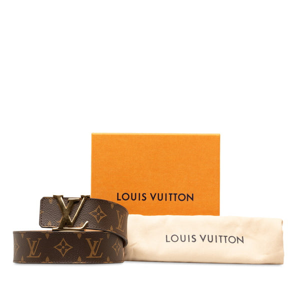 ルイ ヴィトン モノグラム サンチュール ベルト 38/95 M9608 ブラウン PVC レザー メンズ LOUIS VUITTON 【中古】