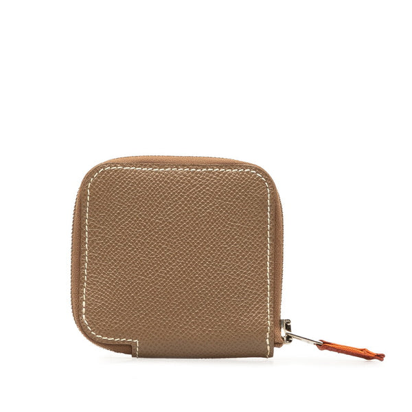 エルメス アザップコンパクト コインケース 小銭入れ エトゥープ ブラウン ヴォーエプソン レディース HERMES 【中古】