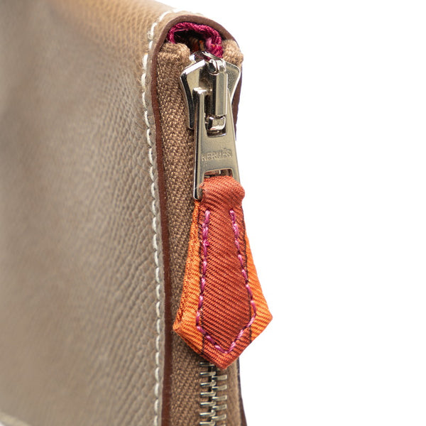エルメス アザップコンパクト コインケース 小銭入れ エトゥープ ブラウン ヴォーエプソン レディース HERMES 【中古】