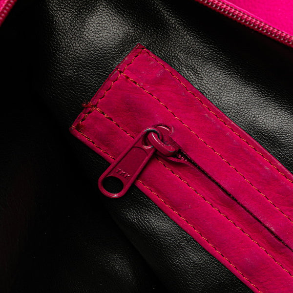 ボッテガヴェネタ タッセル 斜め掛け ショルダーバッグ ピンク スエード レディース BOTTEGAVENETA 【中古】