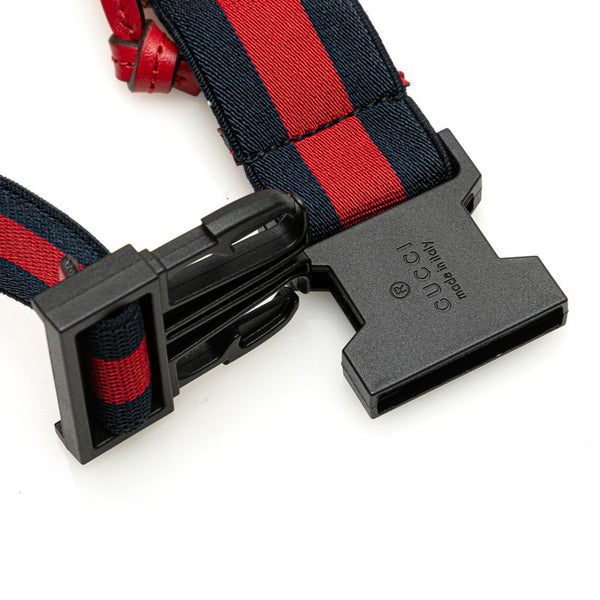 グッチ GGロゴ チルドレンズ スター ウエストバッグ ボディバッグ 502095 レッド キャンバス レザー レディース GUCCI 【中古】