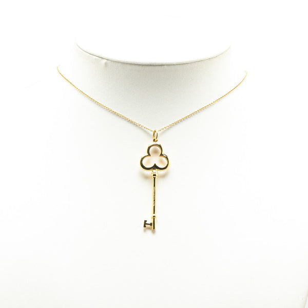 ティファニー キー トレフォイル ネックレス K18YG イエローゴールド レディース TIFFANY&Co. 【中古】