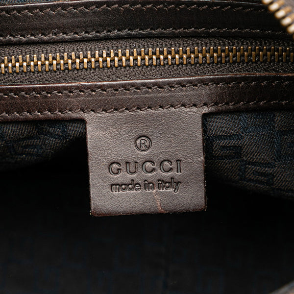 グッチ ワンショルダーバッグ ハンドバッグ 106383 ベージュ ブラウン キャンバス レザー レディース GUCCI 【中古】