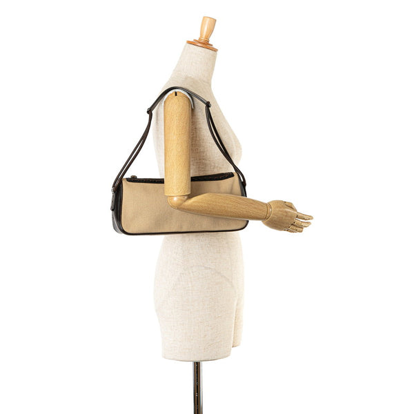 グッチ ワンショルダーバッグ ハンドバッグ 106383 ベージュ ブラウン キャンバス レザー レディース GUCCI 【中古】