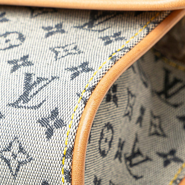 ルイ ヴィトン モノグラム ミニ カミーユ ショルダーバッグ M92002 ブルー ブラウン キャンバス レザー レディース LOUIS VUITTON 【中古】