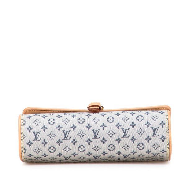 ルイ ヴィトン モノグラム ミニ カミーユ ショルダーバッグ M92002 ブルー ブラウン キャンバス レザー レディース LOUIS VUITTON 【中古】