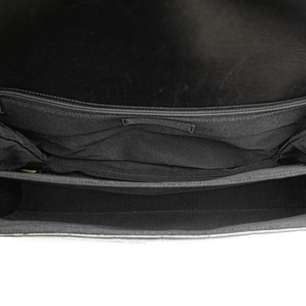 シャネル 2.55 チョコバー チェーン ショルダーバッグ ブラック ラムスキン レディース CHANEL 【中古】