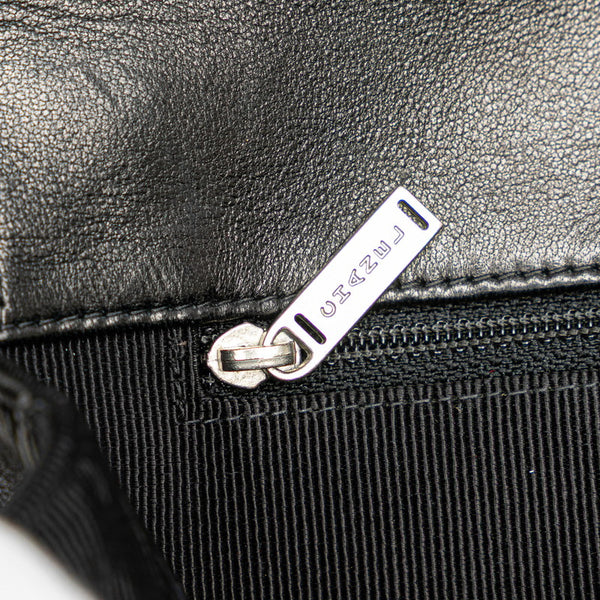 シャネル 2.55 チョコバー チェーン ショルダーバッグ ブラック ラムスキン レディース CHANEL 【中古】