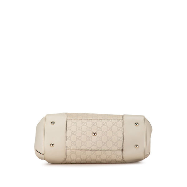 グッチ グッチシマ メイフェア リボン ハンドバッグ トートバッグ 257063 ベージュ アイボリー レザー レディース GUCCI 【中古】