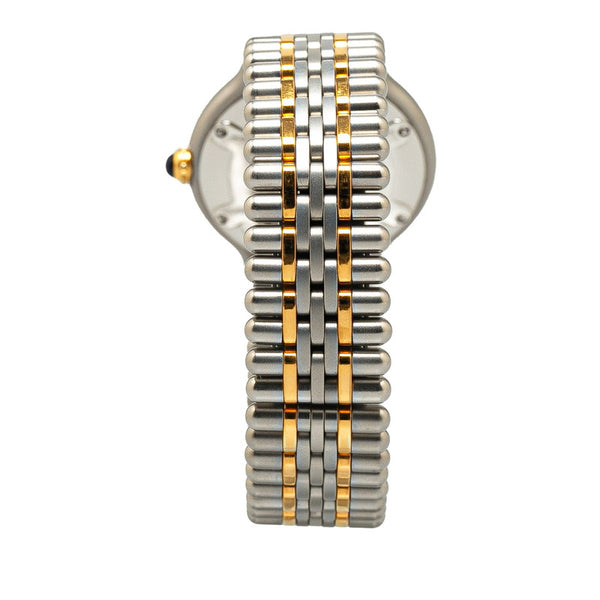 カルティエ マスト21 腕時計 クオーツ ホワイト文字盤 ステンレススチール レディース CARTIER 【中古】