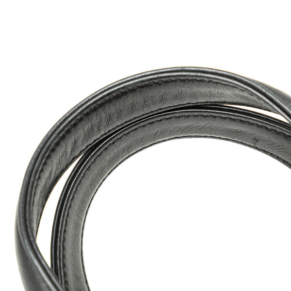 シャネル チョコバー ハンドバッグ ブラック ラムスキン レディース CHANEL 【中古】