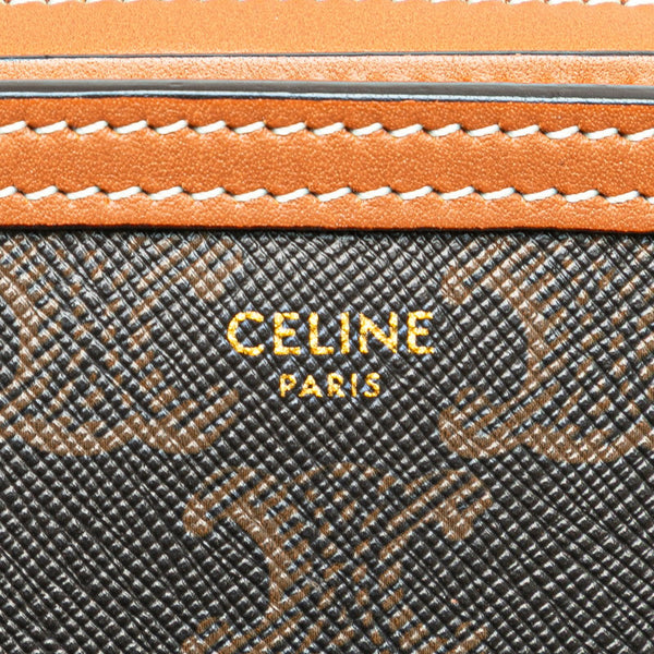 セリーヌ トリオンフ ウエストバッグ ボディバッグ ブラウン PVC レザー レディース CELINE 【中古】