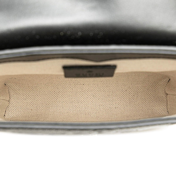 グッチ GGエンボス ウエストバッグ ウエストボーチ 631339 ブラック レザー レディース GUCCI 【中古】