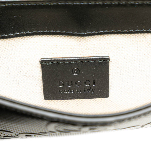 グッチ GGエンボス ウエストバッグ ウエストボーチ 631339 ブラック レザー レディース GUCCI 【中古】