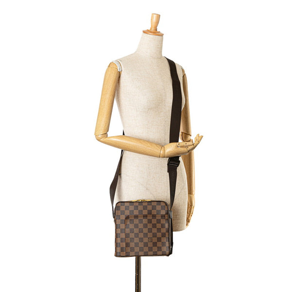 ルイ ヴィトン ダミエ オラフPM 斜め掛け ショルダーバッグ N41442 ブラウン PVC レザー レディース LOUIS VUITTON 【中古】