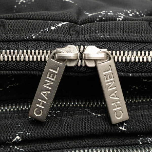 シャネル 旧トラベルライン ハンドバッグ ミニハンドバッグ ブラック ホワイト ナイロン レディース CHANEL 【中古】