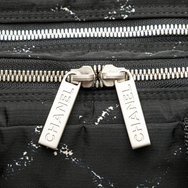 シャネル 旧トラベルライン ハンドバッグ ミニハンドバッグ ブラック ホワイト ナイロン レディース CHANEL 【中古】