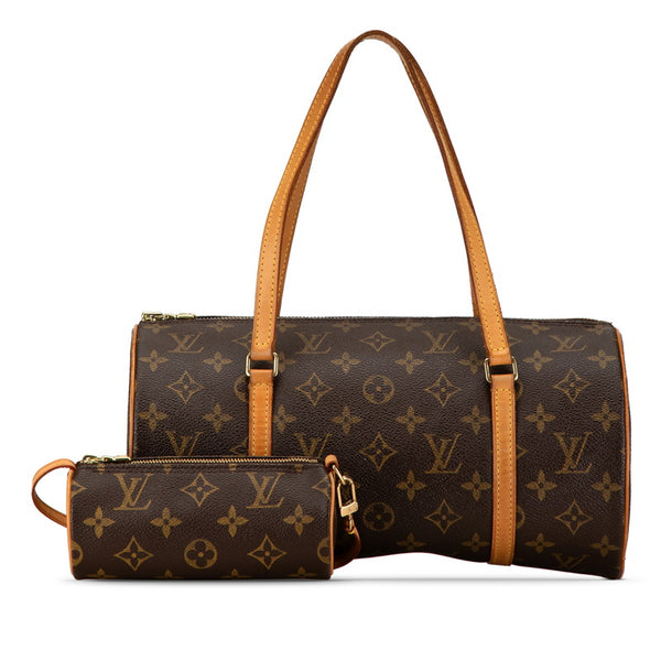 ルイ ヴィトン モノグラム パピヨン30 ハンドバッグ M51385 ブラウン PVC レザー レディース LOUIS VUITTON 【中古】