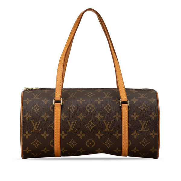ルイ ヴィトン モノグラム パピヨン30 ハンドバッグ M51385 ブラウン PVC レザー レディース LOUIS VUITTON 【中古】